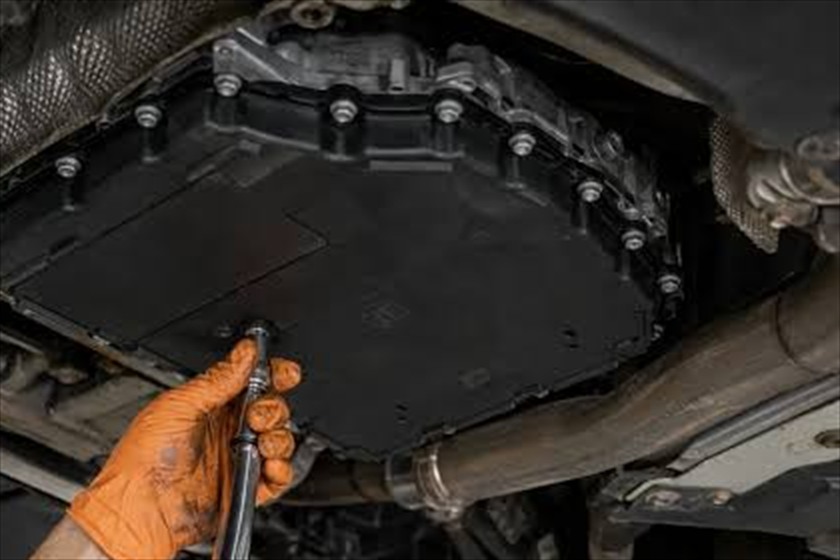 Jaguar ZF automatic transmission pan replacement and fluid servicing